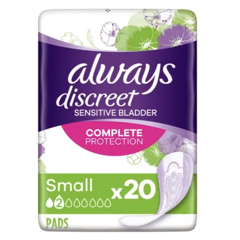 Always Discreet Small Incontinence Pads 20 Pack