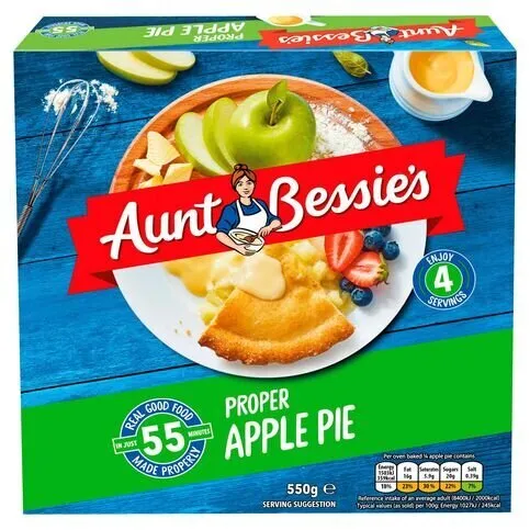 Aunt Bessies Frozen Family Apple Pie 550g
