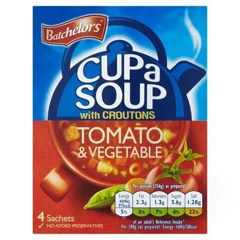 Batchelors Cup A Soup Tomato & Vegetable With Croutons 104g