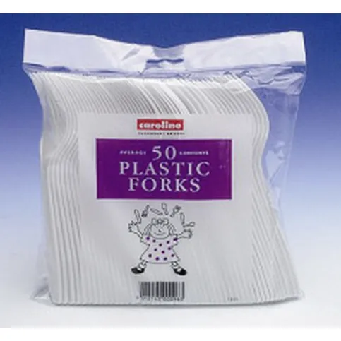 Caroline White Plastic Forks (50)
