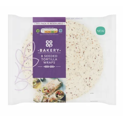 Co-op Bakery 8 Seeded Tortilla Wraps