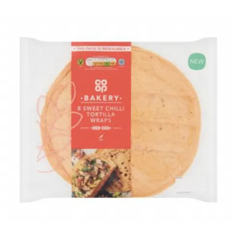 Co-op Bakery 8 Sweet Chilli Tortilla Wraps