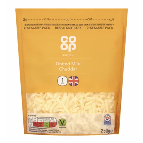 Co-op British Mild Cheddar Grated 250g