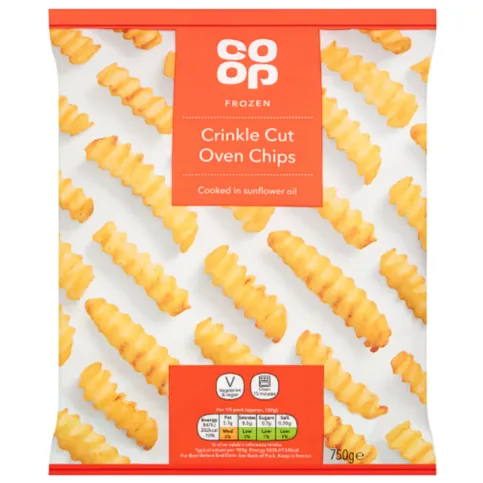 Co-op Frozen Crinkle Cut Oven Chips 750g