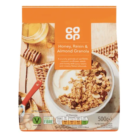 Co-op Honey, Raisin & Almond Granola 500g