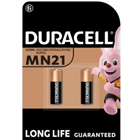 Duracell Specialty Alkaline MN21 Battery 12V, 2 Pack
