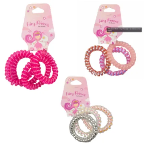 Fairy Princess Plastic Coiled Hair Bands 3 Pack