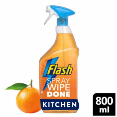 Flash Spray Wipe Done Kitchen Bright Mandarin 800ml