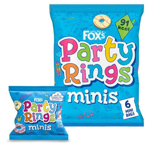 Fox's Minis Party Rings 6 x 21g