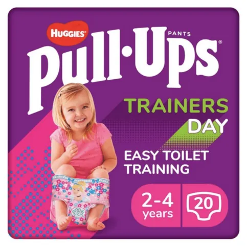 Huggies Pull-Ups Trainers Day, Girl, Size 2-4 Years