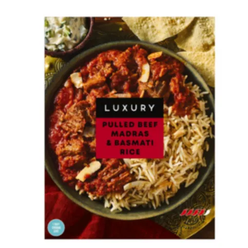 Iceland Luxury Pulled Beef Madras & Basmati Rice 400g