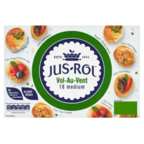 Jus-Rol 18 Pack Vol Au Vent Pastry 