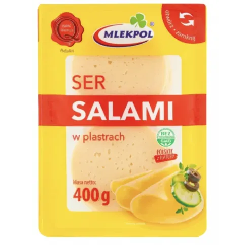 Mlekpol Salami Flavoured Cheese Slices 150g