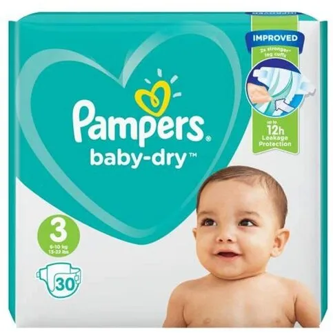 Pampers Baby Dry Nappies S3 (30)
