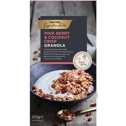 Signature Tastes Pink Berry & Coconut Crisp Granola (500 g)