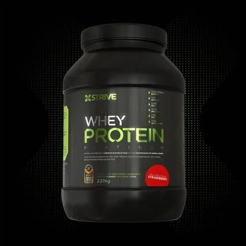 STRIVE Platinum Whey Protein, Rich Delicious Strawberry 2.27KG