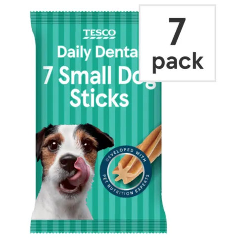 Tesco 7 Dental Sticks Smaller Dogs 110G