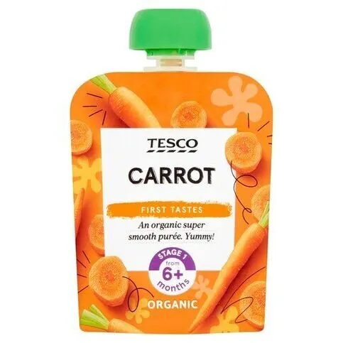 Tesco Carrot Baby Food Pouch 70g