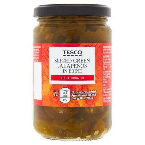 Tesco Sliced Jalapeños in Brine 300g