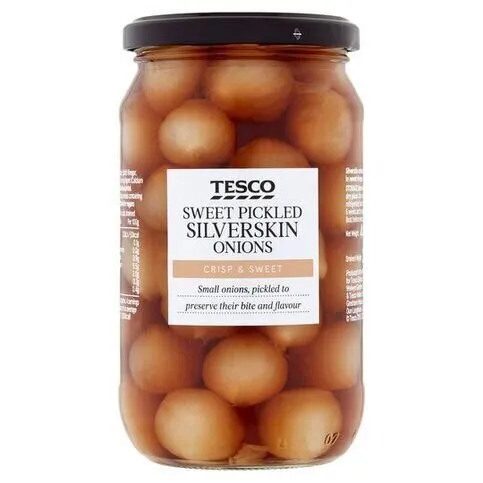 Tesco Sweet Silverskin Onions in Vinegar 440g